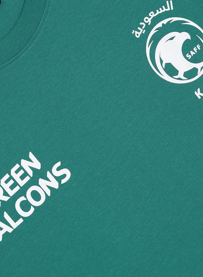 noon SAFF Qualifying years Green Printed T-Shirt - Image 4