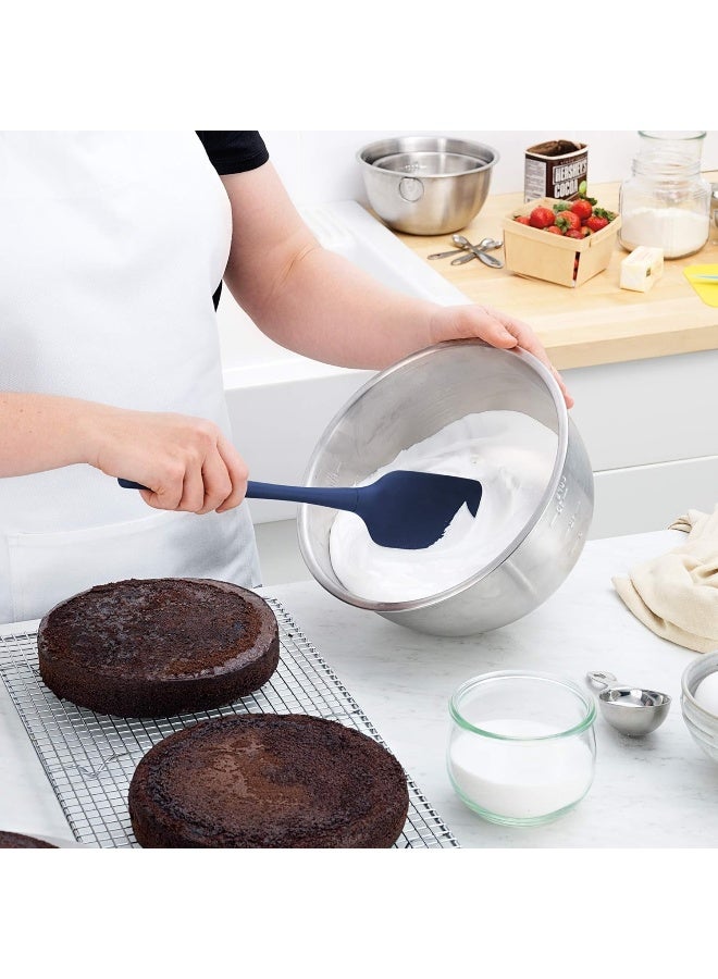 Tovolo FlexCore All Silicone Spatula, Tapered Silicone Edge for Scraping, Ergonomic Handle, HeatResistant Rubber Spatula, BPAFree  Dishwasher Safe Baking Tool  Kitchen Utensil, Deep Indigo - Image 5