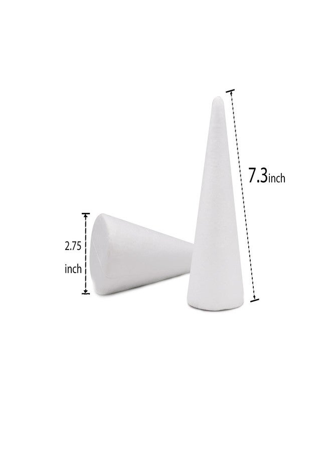 Crafare 6 Pack Foam Tree Cones Polystyrene Cone 2.75x7.87Inch for Christmas Tree Project Making Wedding Table Centerpiece Arts Crafts Supplies and Floral Arrangement - Image 2