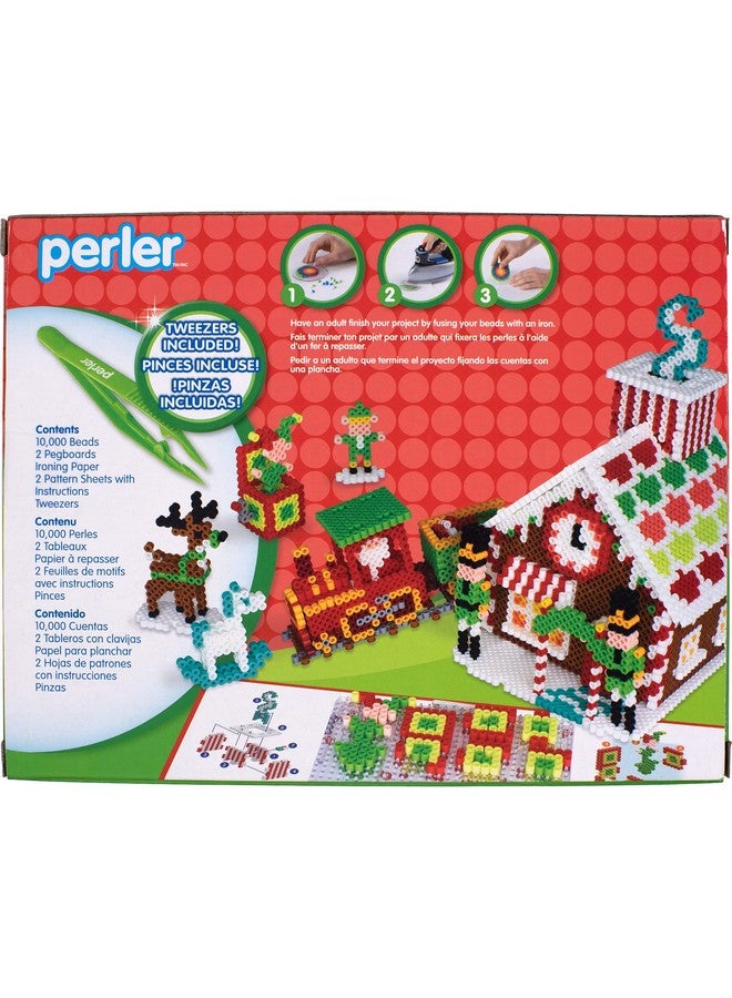 Perler Santa's Toy Shop 3D Christmas Fuse Bead Kit for Kids and Families, Multicolor 10006 Piece, Small - Image 2