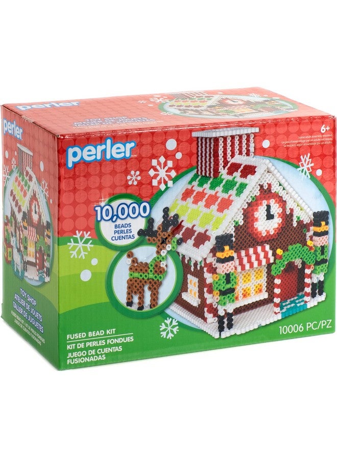 Perler Santa's Toy Shop 3D Christmas Fuse Bead Kit for Kids and Families, Multicolor 10006 Piece, Small - Image 5
