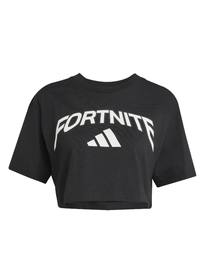 adidas Adidas W Fn Crop Tee Black Crop Tops For Women