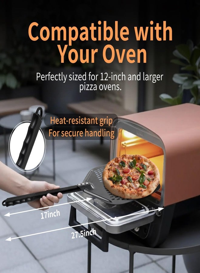 YALONG Pizza Peel 12 Inch - Lightweight Aluminum Pizza Paddle, Perforated Non-Stick Pizza Peels with Detachable Handle, Essential Pizza Oven Accessories for Easy Baking - Image 3