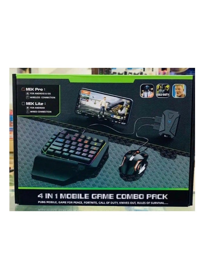 Best 4 in 1 Mobile Gaming Combo Pack Including Keyboard And Mouse for Android - Image 3