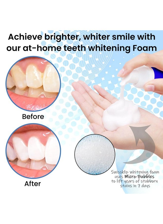 Swissklip Swissklip Teeth Whitening Foam | Mint Flavor Whitening Toothpaste | Teeth Whitener I Professional Teeth Whitening Kit | 100% Vegan - Made in USA - 1.69 oz - Pack 1  - Image 2