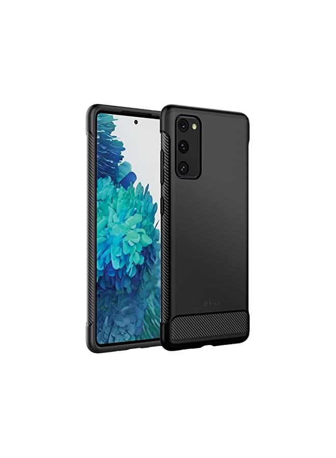 JETech Slim Fit Case for Samsung Galaxy S20 FE 5G 6.5-Inch, Thin Phone Cover with Shock-Absorption and Carbon Fiber Design (Black) - Image 1