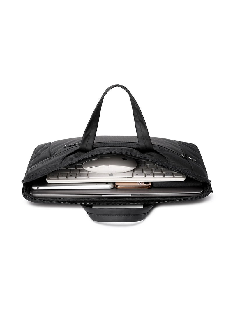 Golden Wolf Water-Repellent Laptop Shoulder Bag - Black - Image 3