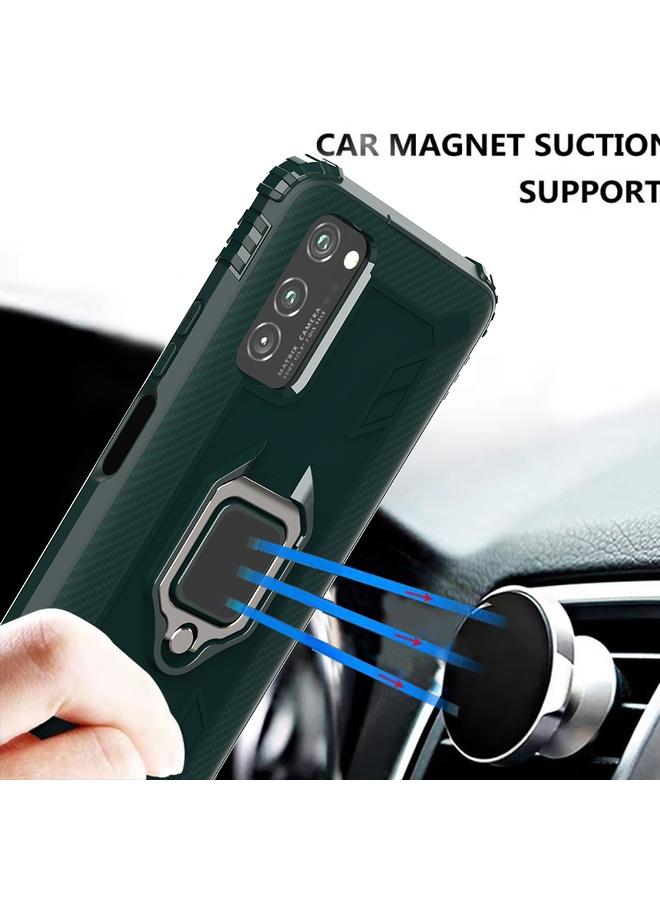 Zaboon Case For Huawei Honor X10 Carbon Fiber Protective Case with 360 Degree Rotating Ring Holder - Image 4