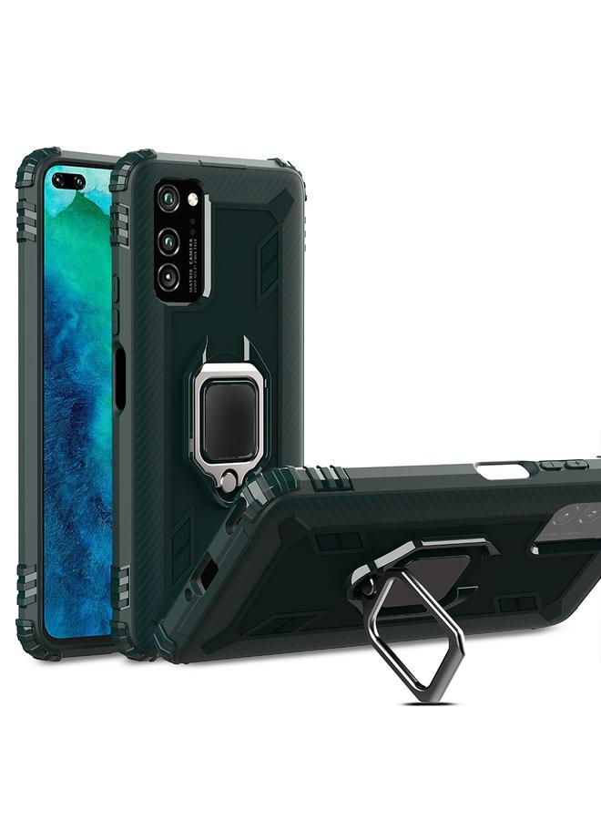 Zaboon Case For Huawei Honor X10 Carbon Fiber Protective Case with 360 Degree Rotating Ring Holder - Image 1