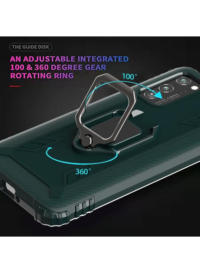 Zaboon Case For Huawei Honor X10 Carbon Fiber Protective Case with 360 Degree Rotating Ring Holder - Image 5
