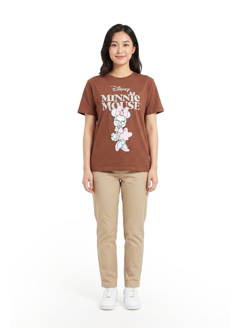 Disney Minnie Mouse Women’s Oversized Drop Shoulder Graphic T-Shirt – Casual Relaxed Fit Tee - Image 4