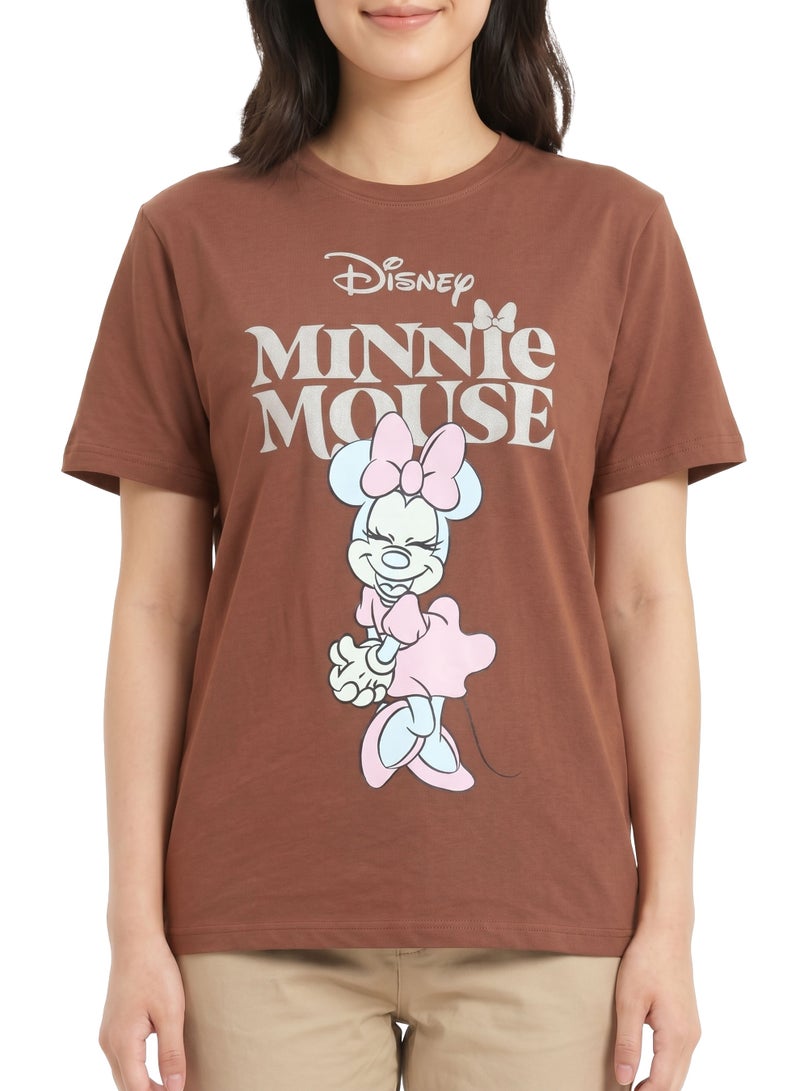 Disney Minnie Mouse Women’s Oversized Drop Shoulder Graphic T-Shirt – Casual Relaxed Fit Tee - Image 3