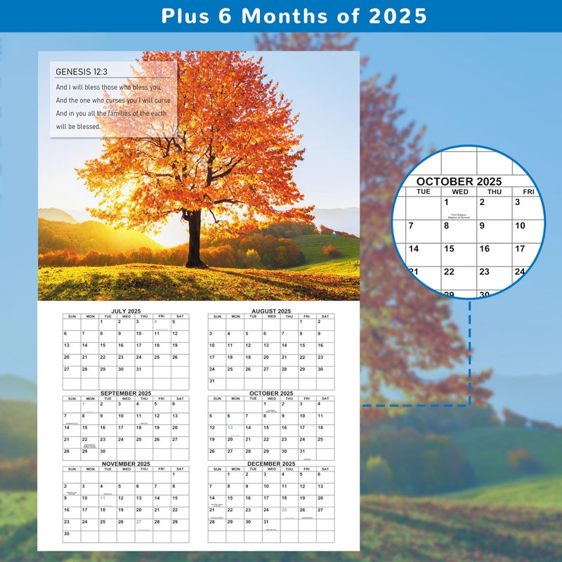 Chambom 2026 Calendar - 12 Month Wall Calendar 2026 JAN 2026 - DEC 2026, Wall Calendar Large Blocks, 2026 Calendar Wall for Office School Home Organizing & Planning, 11" x 17"(open) - Image 4