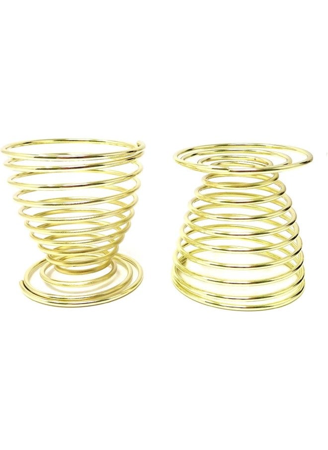 Oasisgalore 4PCS Stainless Steel Spring Wire Tray Egg Cups Holder Serving Cup Egg Tray for Egg (gold)  - Image 4