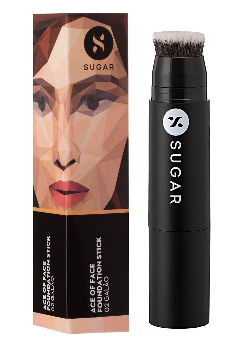 SUGAR Cosmetics - SUGAR Cosmetics - Ace Of Face - Foundation Stick - 20 Galão (Light Medium Foundation with Golden Undertone) - Waterproof, Full Coverage Foundation for Women with Inbuilt Brush - Image 1