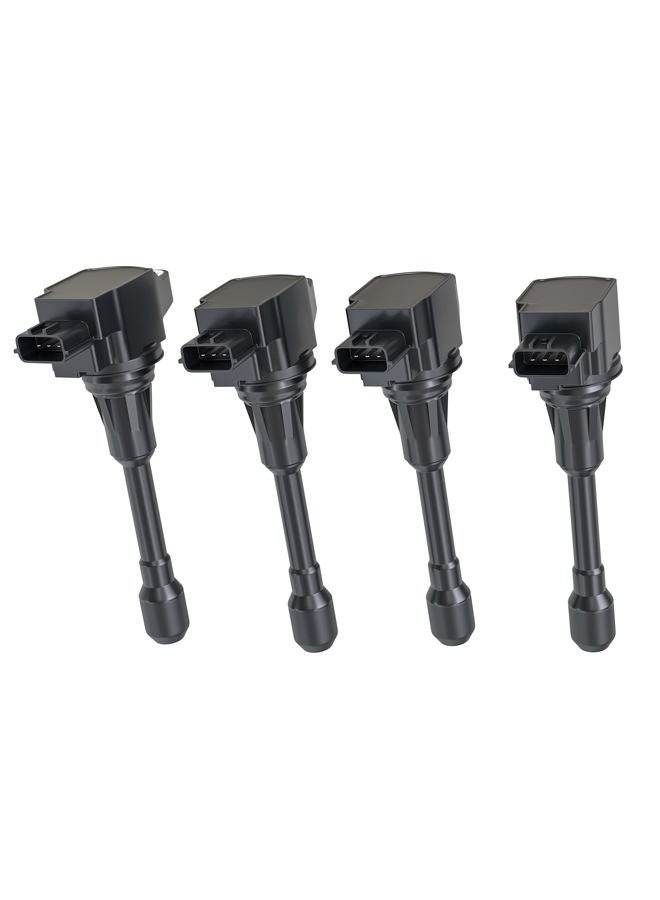 AA Ignition Ignition Coil Pack Set of 4 - Compatible with Nissan & Infiniti Vehicles - 2007-2017 Altima 2.5L, Sentra, Rogue, Cube, Versa, QX60, FX50, M56 - Replaces 22448JA00C, 22448ED000, 22448JA00A, UF549 - Image 1