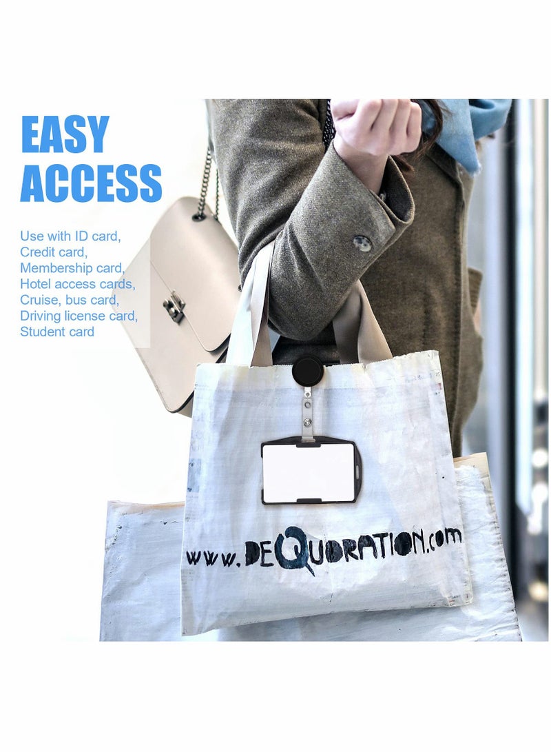 SOLARAE حامل بطاقة تعريف مزدوج الجوانب من البلاستيك الصلب لحماية بطاقات الهوية - عمودي وأفقي - واقيات بطاقات بلاستيكية لحماية بطاقات الائتمان لعدد 2 بطاقة (30 عبوة) - Image 4