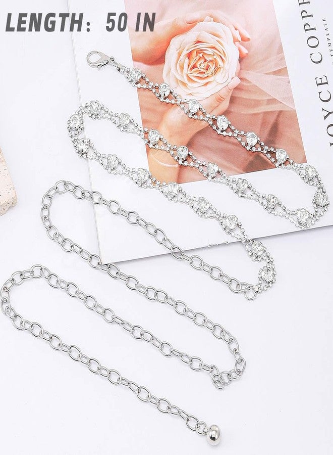 CanB Sparkling Rhinestone Belt for Women Wedding Waist Belt for Bride Bridesmaid Evening Party Prom Dress - Image 3