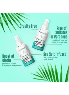 FoxyBae FoxyBae Sea Salt Spray for Hair - Texture Spray for Hair Texturizing & Volumizing Hair Spray with Biotin for Hair Growth & Thickening - Sea Salt Spray for Men & Women - Wavy Hair Products - 8 Fl Oz  - Image 4