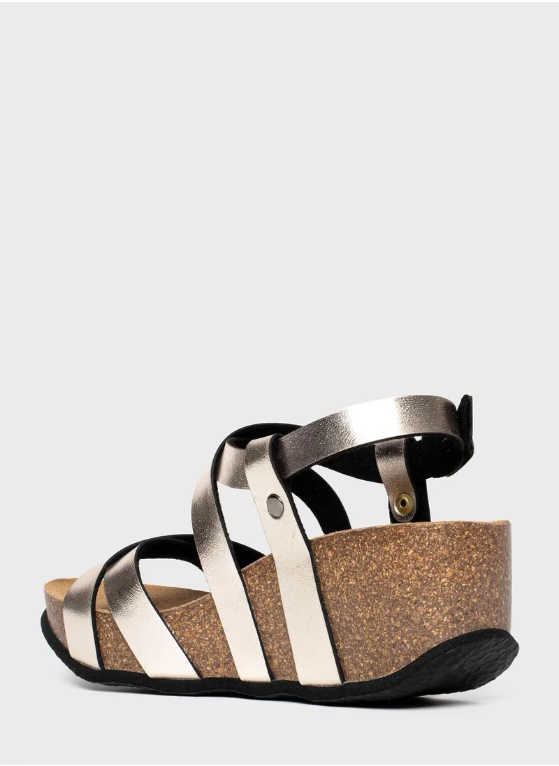 BAYTON Palmas Multi Strap Wedge Sandals