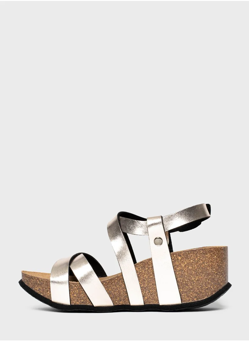 BAYTON Palmas Multi Strap Wedge Sandals