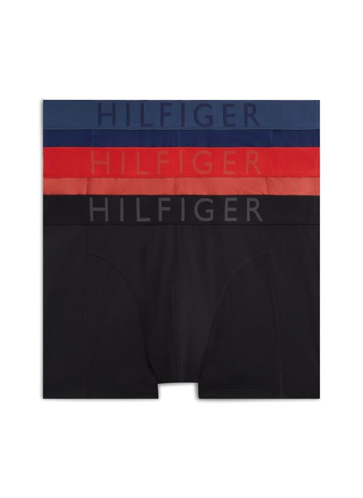 TOMMY HILFIGER 3-Pack Logo Waistband Cooling Microfibre Trunks - Image 1