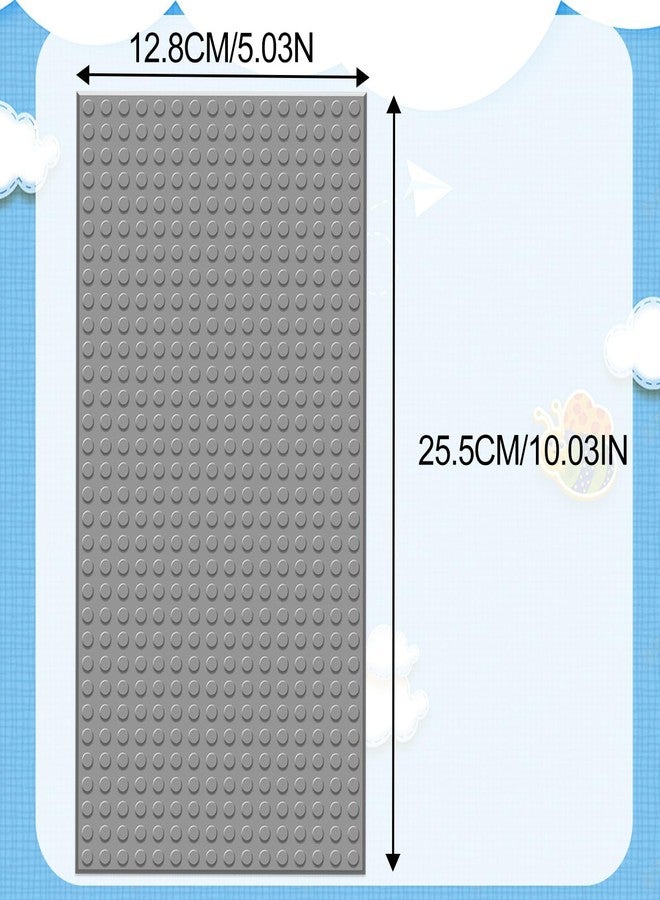 TORMEN 10x5 inch Classic Baseplates, Building Bricks Plates Compatible for Major Brands, & STEM Activities, Inspiring Creativity & Learning(Light Gray*4 - Image 2