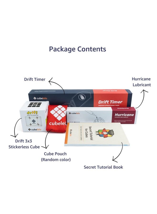 Cubelelo Cubelelo Drift Solving Kit | Contains Drift 3X3(Stickerless) Cube, Hurricane Lube(5Ml), Drift Cube Timer, Cube Pouch & Solving Guide | Perfect Practice Kit For Beginners | For Ages 3 And Above - Kid  - Image 4