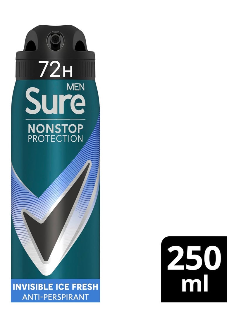 Sure سبراي مضاد للتعرق غير مرئي من شور للرجال حماية مستمرة برائحة الثلج المنعشة 250 مل - Image 2