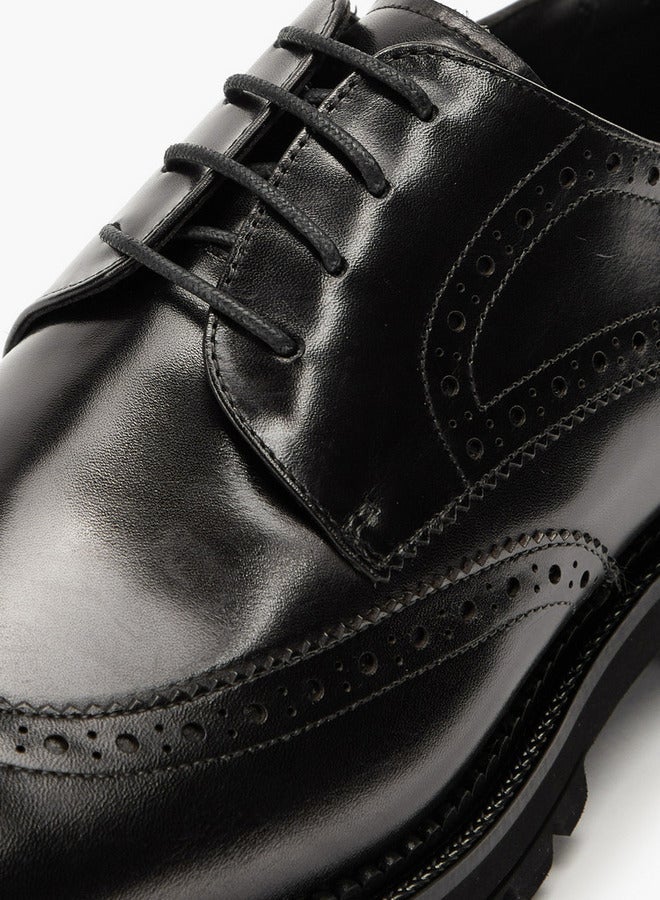 دوتشيني أحذية ديربي رجالية برباط ونقش - Image 5