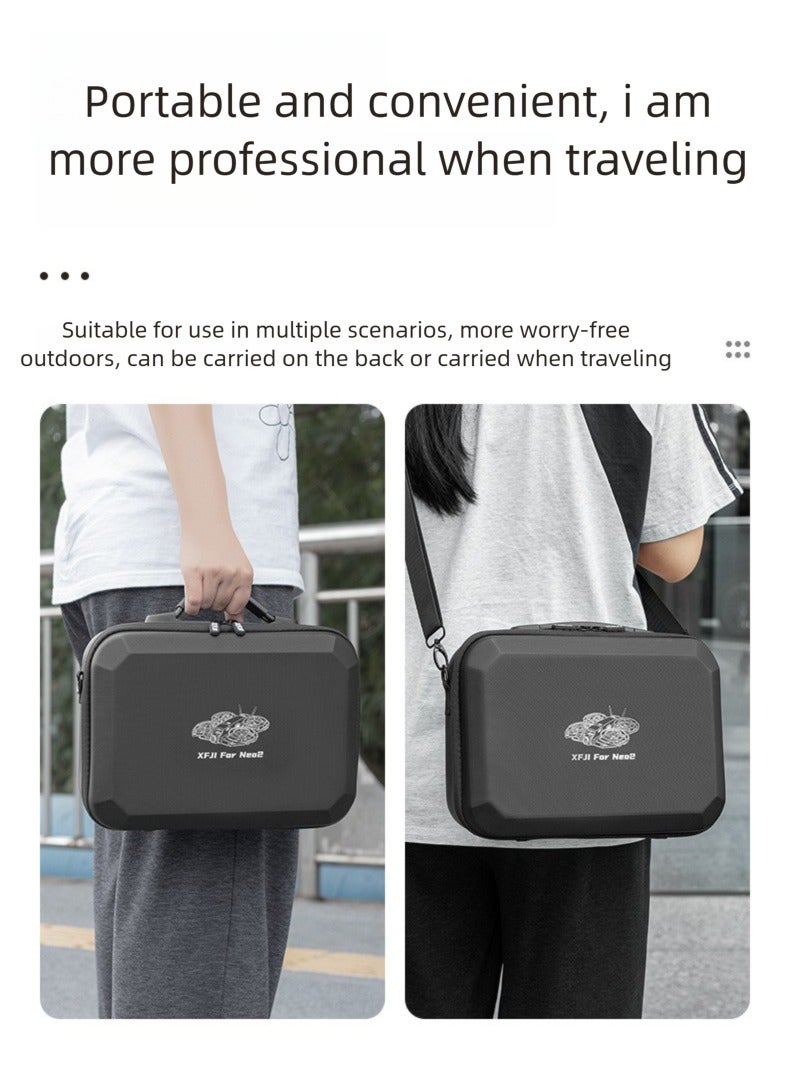 For DJI Neo2 Drone Storage Case, Handheld Drone Carrying Bag with Hard Shell, Single Shoulder Sling and Handheld Portable Case - Image 3