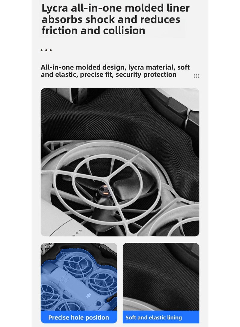 For DJI Neo2 Drone Storage Case, Handheld Drone Carrying Bag with Hard Shell, Single Shoulder Sling and Handheld Portable Case - Image 4