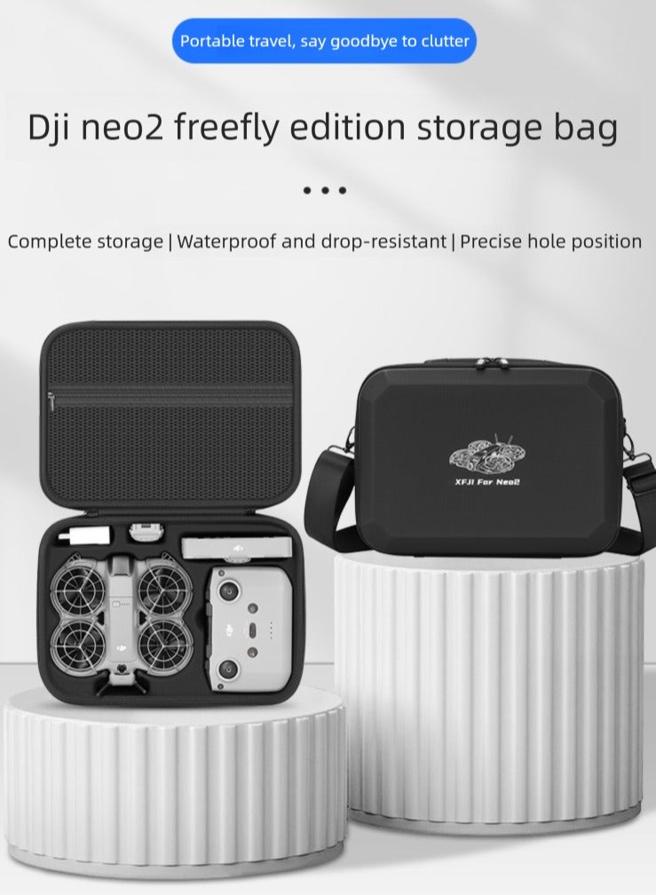 For DJI Neo2 Drone Storage Case, Handheld Drone Carrying Bag with Hard Shell, Single Shoulder Sling and Handheld Portable Case