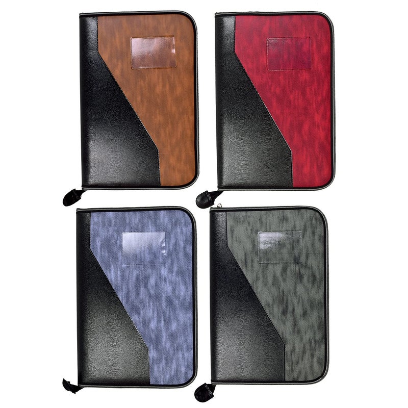 FUTURE X PU Leather LV Design 20-Leaf File Folder, Interview Portfolio Professional Files, Zipped File Folders, Document Holder, Certificate File Holder, File Bag (Multicolor Pack of 1) - Image 1