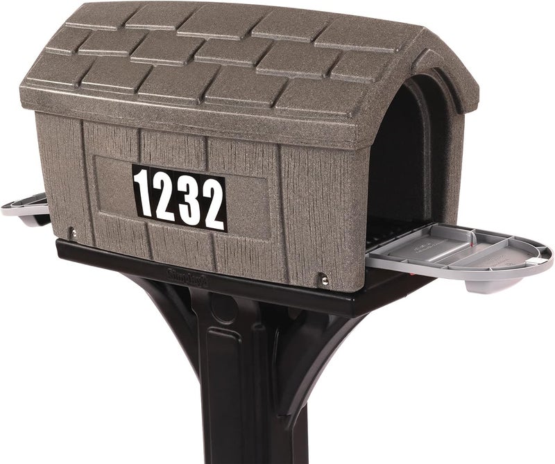 SIMPLAY3 Dig-Free Easy Up Home Mailbox, Graystone/Black, Made in The USA - Image 2