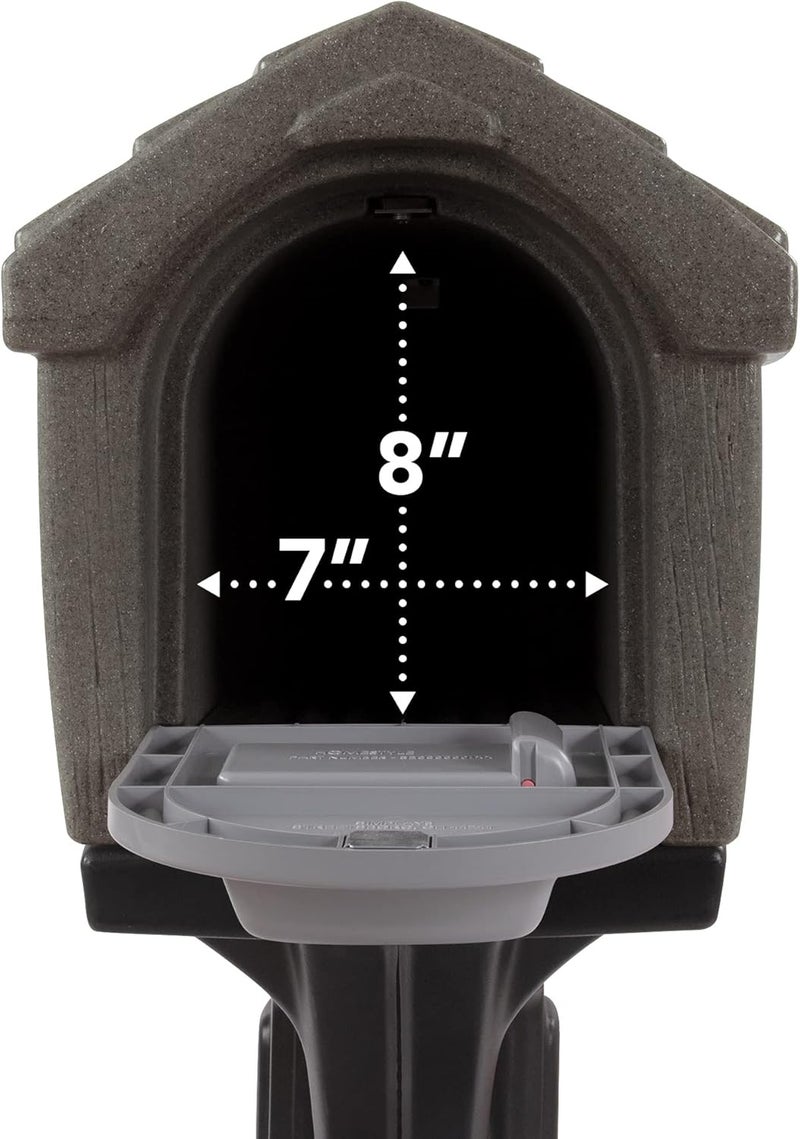 SIMPLAY3 Dig-Free Easy Up Home Mailbox, Graystone/Black, Made in The USA - Image 4