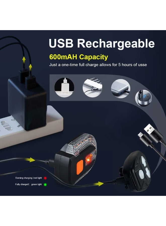 general Bike Turn Signals,Bright Bicycle Turn Signals Front Back IPX5 Waterproof Wireless Remote Control Rear Bike Light USB Rechargeable LED Bike Flashlight for Mountain Bike,Bicycle,Scooter - Image 5