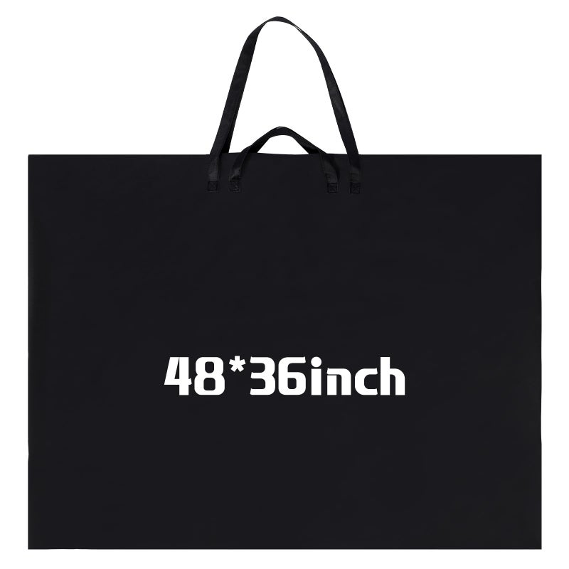 Abbylike 48 x 36 Inch Art Portfolio Bag Large Size Art Supply Bag with Nylon Shoulder Waterproof Poster Board Painting Drawing Sketch Storage Carrying Case for Christmas Artwork Gift(Black,1 Pcs) - Image 1