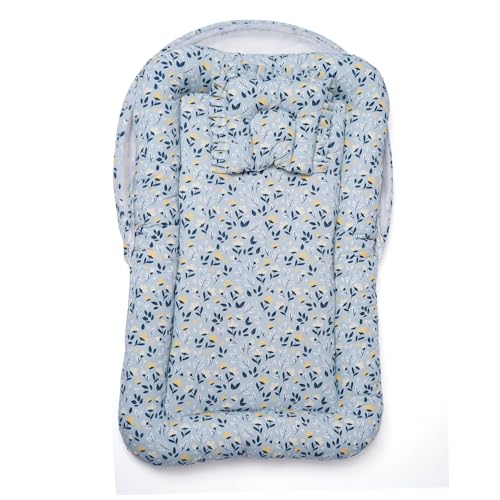 TIDY SLEEP Mattress with Mosquito Net, Mosquito Protection Mattress, Size: 90cm x 65cm x 10cm Green Flower - Image 3