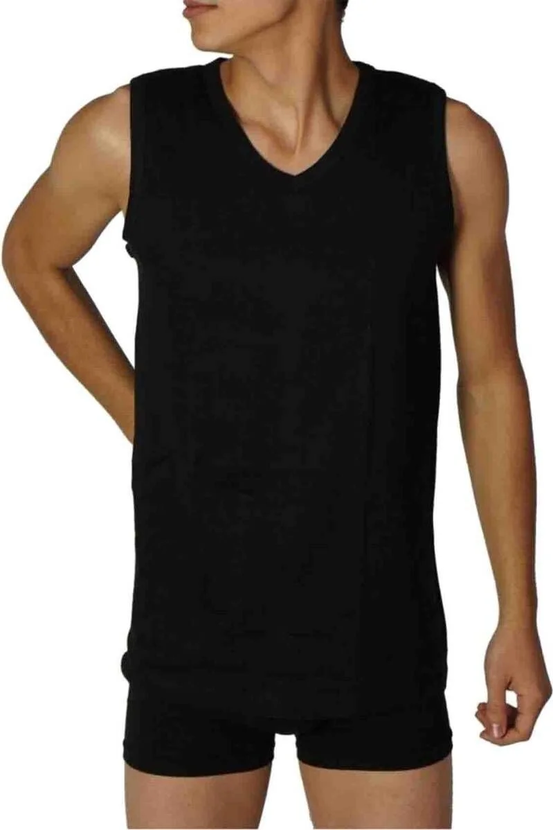 توتكو Passion Ribana Men's V Neck Sports Sleeveless Undershirt 3-Piece