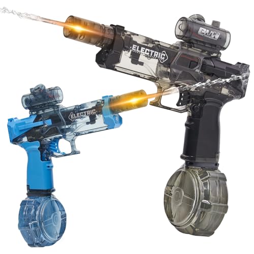houscly Electric Water Gun for Adults Kids Squirt Gun Automatic high Powered Pressure Blaster watergun with Realistic Led Muzzle FlamePerfect Summer Gift Toys for Age 812 - Image 1