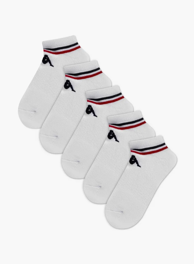 Kappa Printed Ankle Length Non Terry Sport Socks - Set of 5