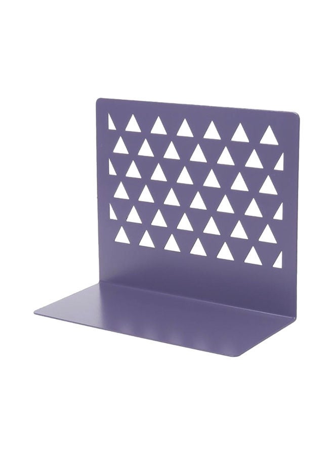 NIBEMINENT Metal Triangular Bookends And Book Racks Purple