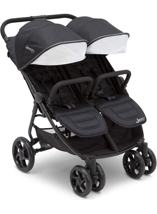 Delta Children Jeep Destination Ultralight Side x Side Double Stroller, Midnight - Image 1