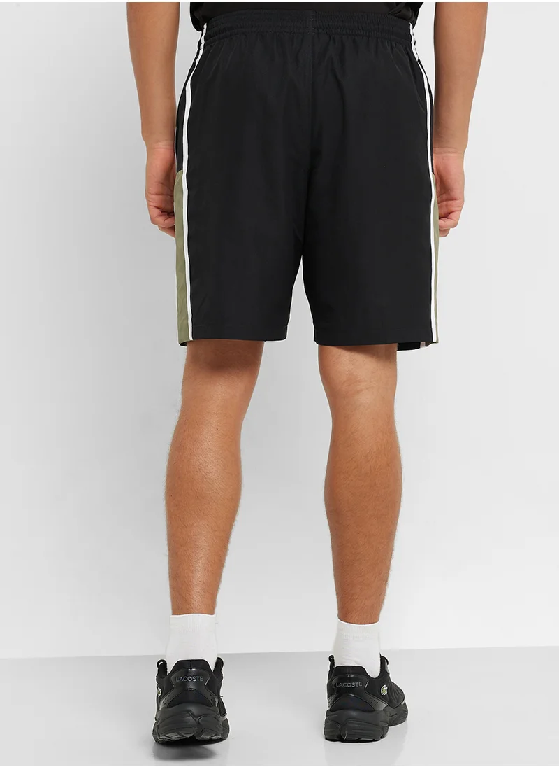 LACOSTE Drawstring Colorblock Shorts