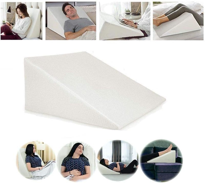 BUY ALL HERE Large Orthopaedic Wedge Pillow for Adults Acid Reflux Reduce Snoring Back Neck Leg Pain Heartburn Maternity Pregnancy Support QuiltedWashable Zip Cover - Image 3