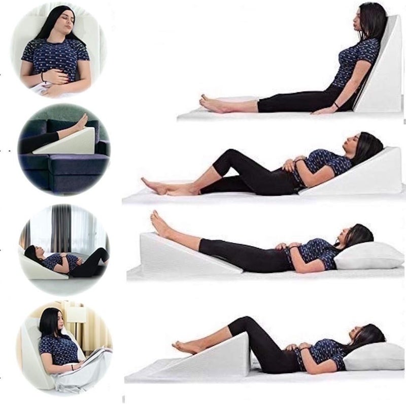 BUY ALL HERE Large Orthopaedic Wedge Pillow for Adults Acid Reflux Reduce Snoring Back Neck Leg Pain Heartburn Maternity Pregnancy Support QuiltedWashable Zip Cover - Image 4