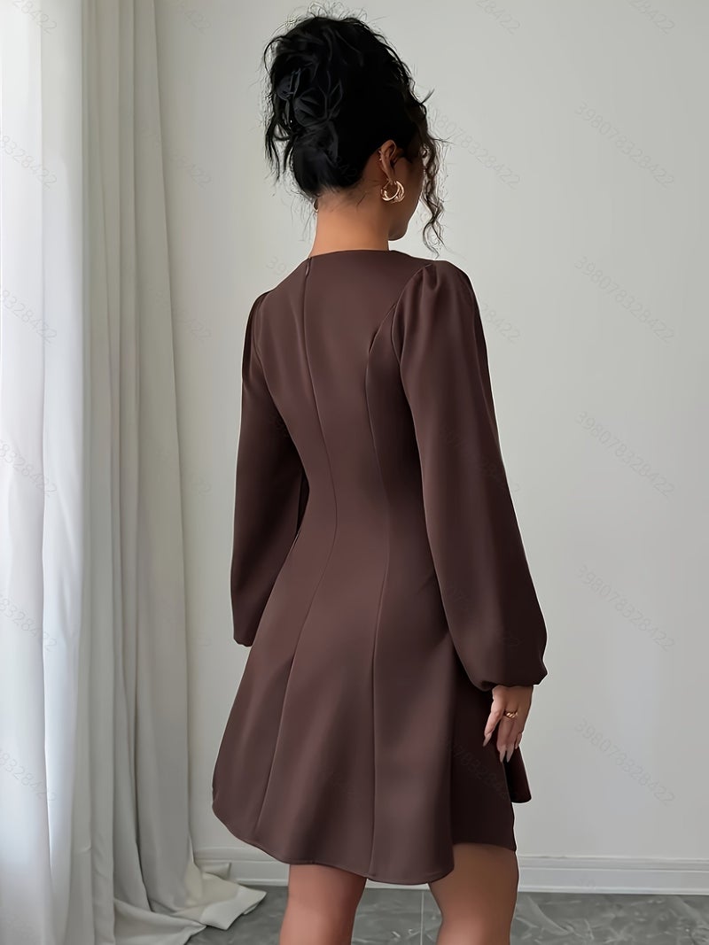 ZJ0925022 Women's Fashion Elegant Spring\u002FAutumn Dress - Image 5