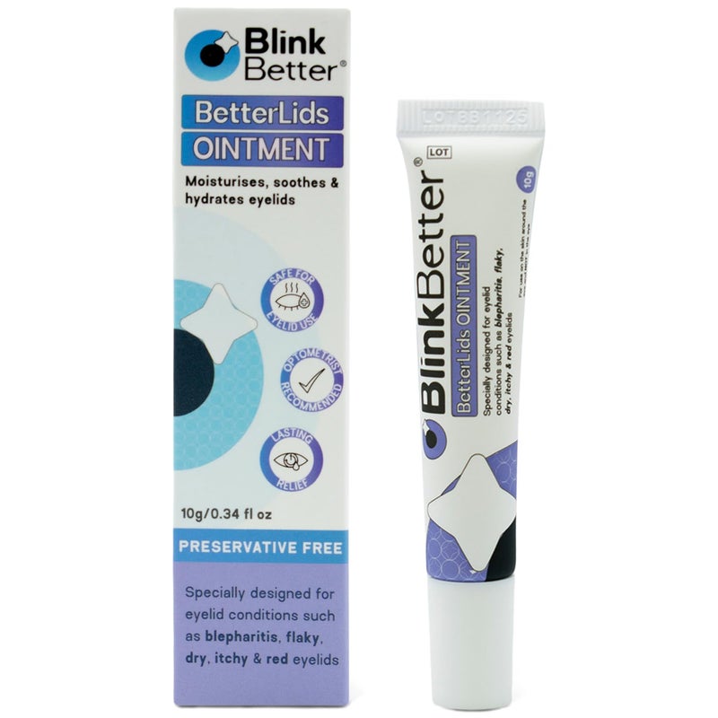 BlinkBetter BetterLids Eyelid Ointment for Dry, Itchy & Sensitive Eyelids â€“ Deep-Moisturising Oat Complex with Shea Butter & Panthenol to Hydrate, Nourish & Soothe Delicate Eyelid Skin â€“ 0.34 oz - Image 1