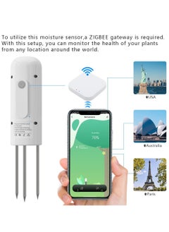 Excefore Soil Moisture Meter, Soil Humidity Tester for Plants, Soil Hygrometer Sensor, Outdoor Waterproof Function, Compatible for TUYA Smart APP, for Gardening, Lawn, Farming, Indoor & Outdoor Plants Use  - Image 4